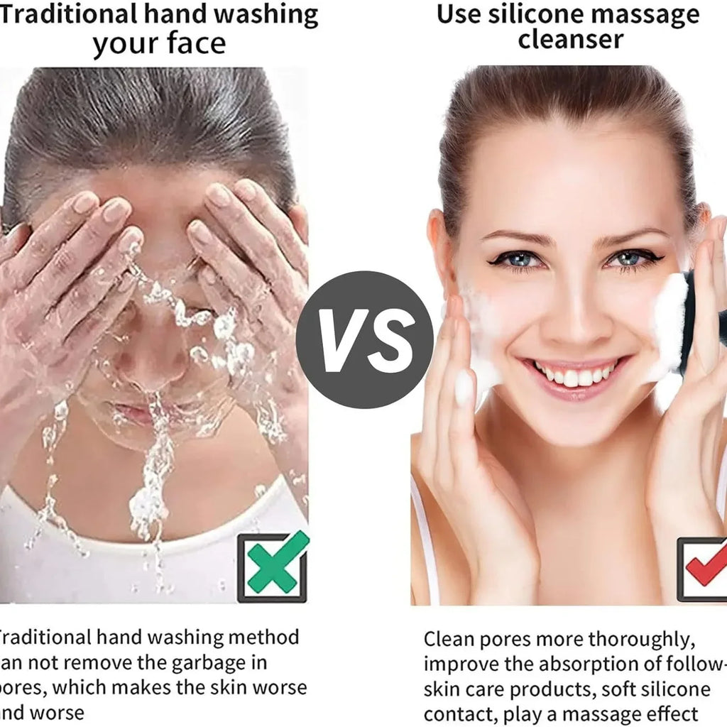 Glow Beauty Silicone Face Scrubber Gentle Facial Cleansing for Healthy - Looking Skin